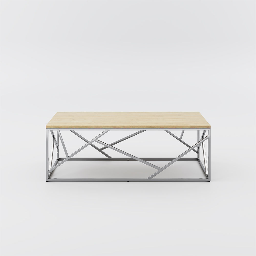 Metal Base Wood color MDF Coffee Tables