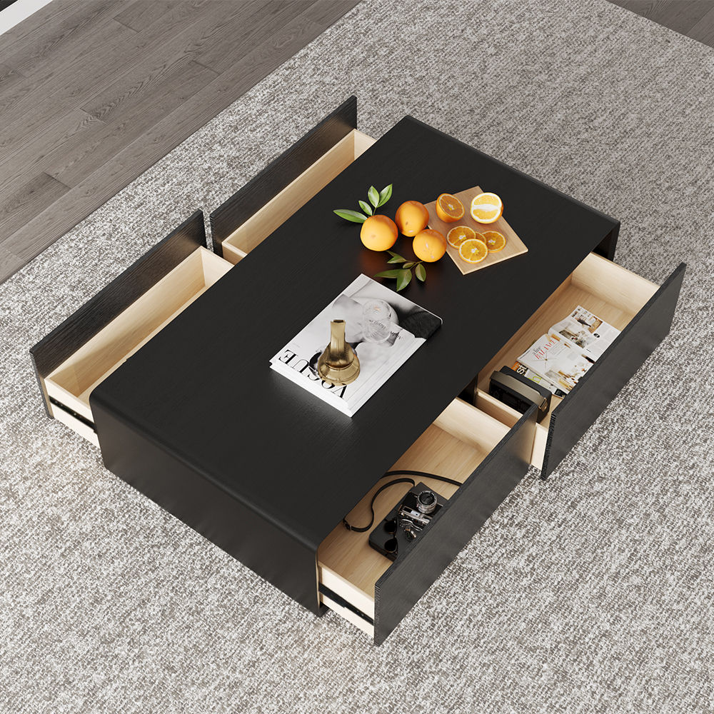 Modern Black MDF Coffee Tables