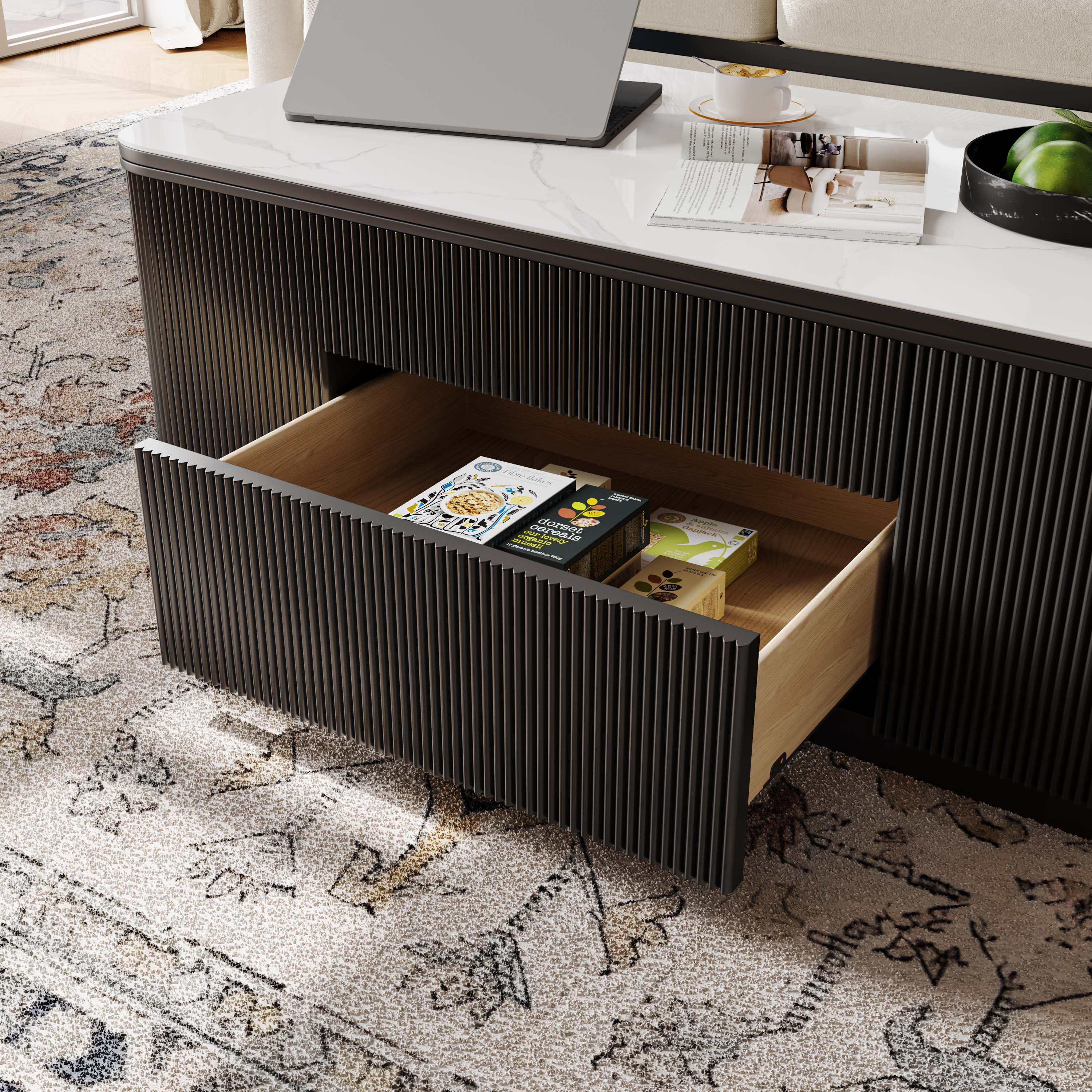 Fully Assemble Black MDF Coffee Tables