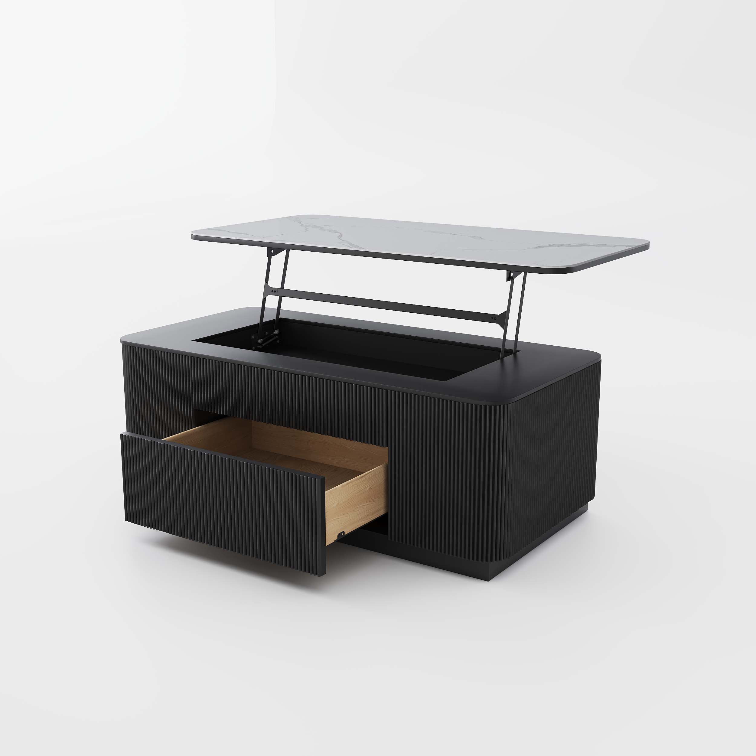 Sintered Stone Black MDF Coffee Tables