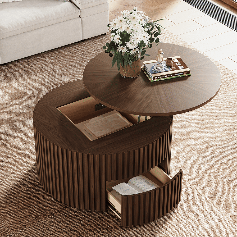 Walnut Color Plywood Coffee Tables