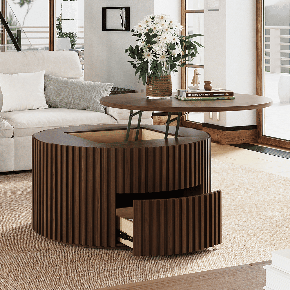Walnut Color Plywood Coffee Tables