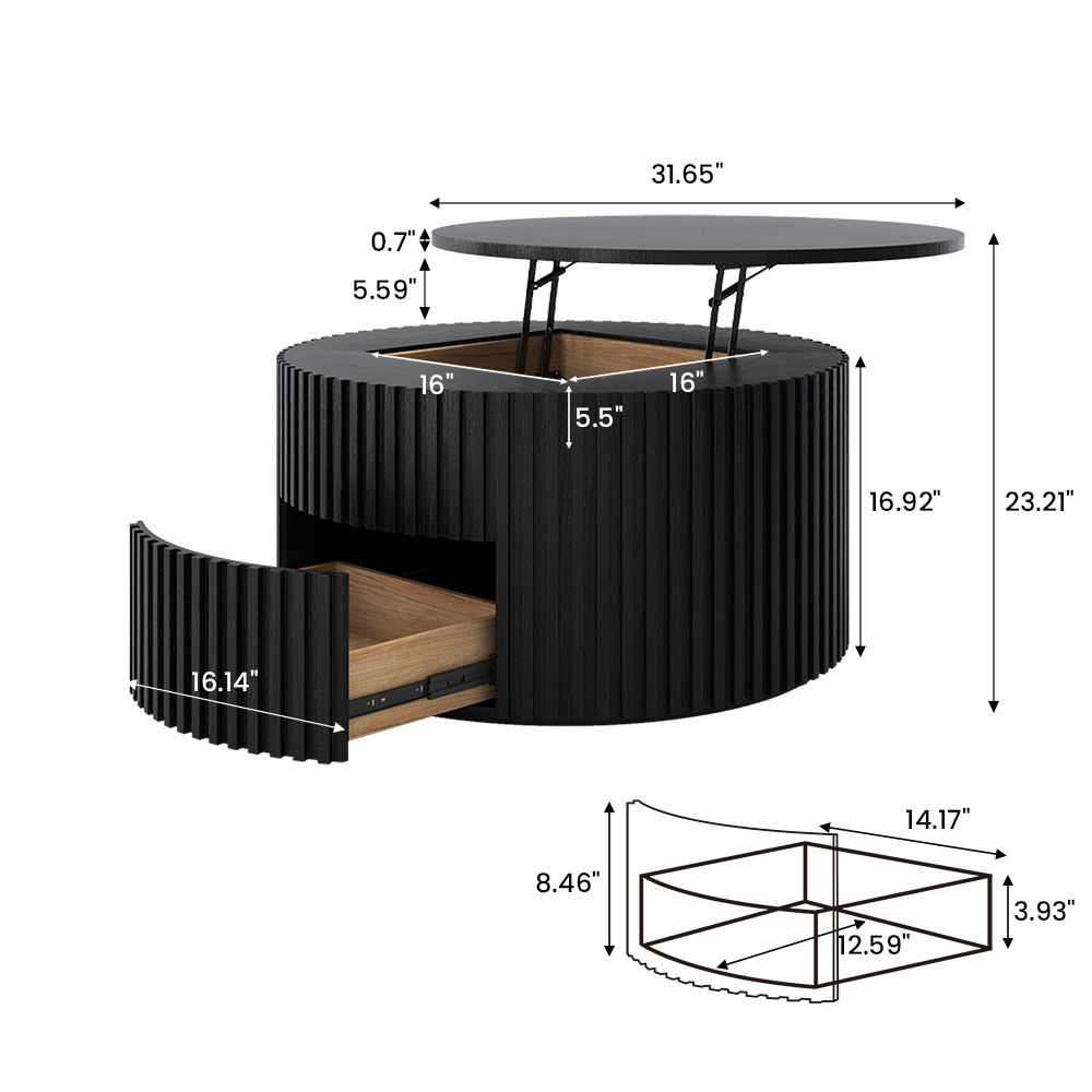 Modern Black Plywood Coffee Tables