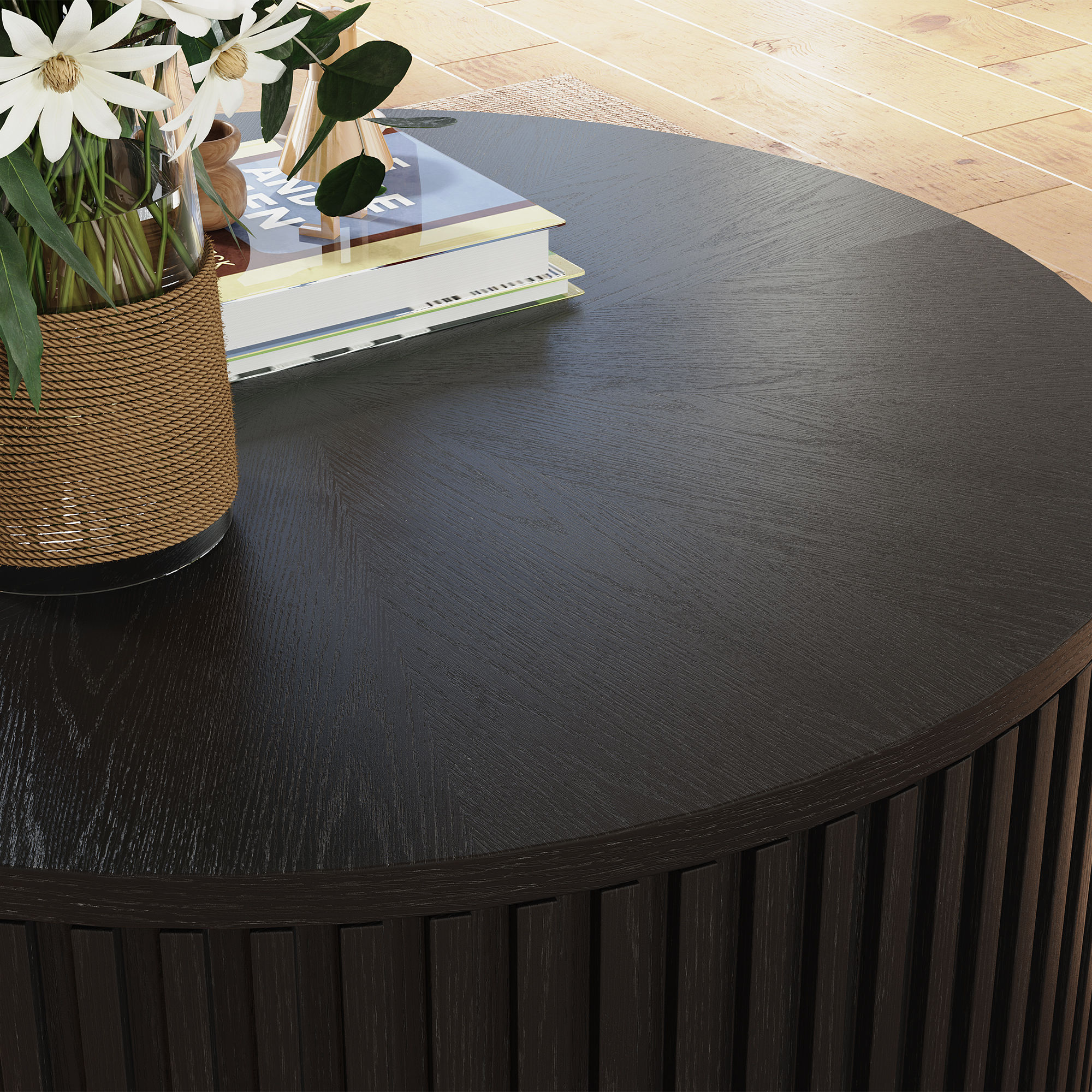 Lift top Black Plywood Coffee Tables