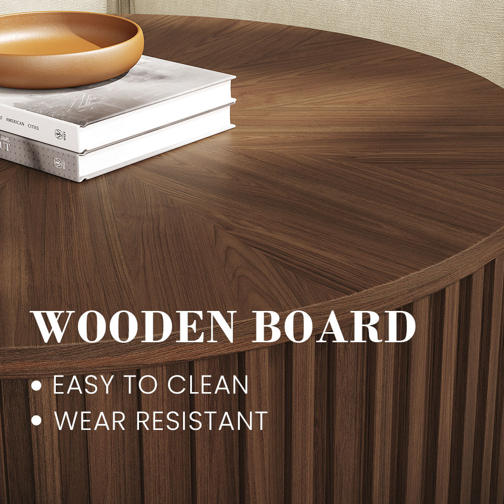 Mid Century Modern Walnut Color Plywood Coffee Tables