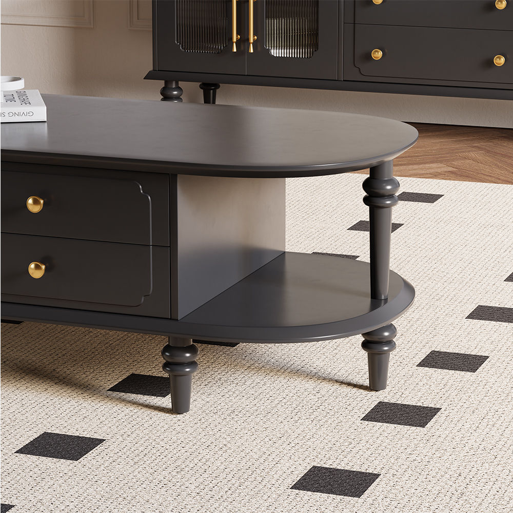 Black & Golden Plywood Coffee Tables