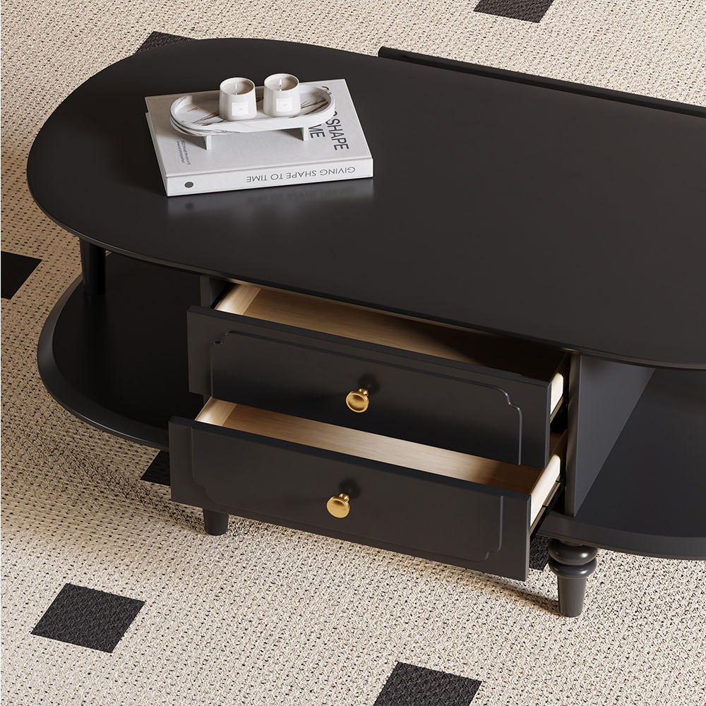 Black & Golden Plywood Coffee Tables