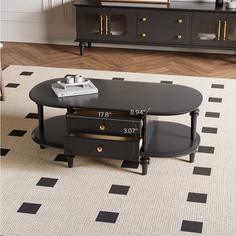 Black & Golden Plywood Coffee Tables