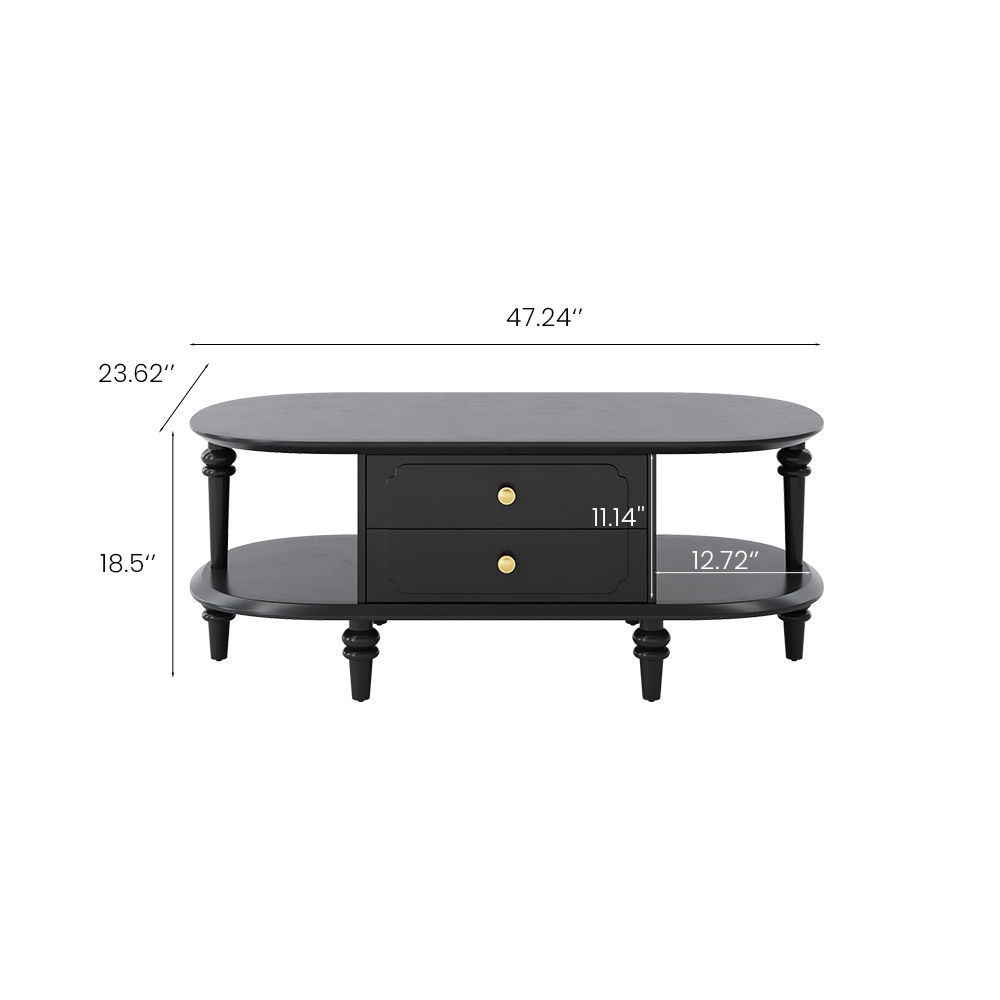 Black & Golden Plywood Coffee Tables