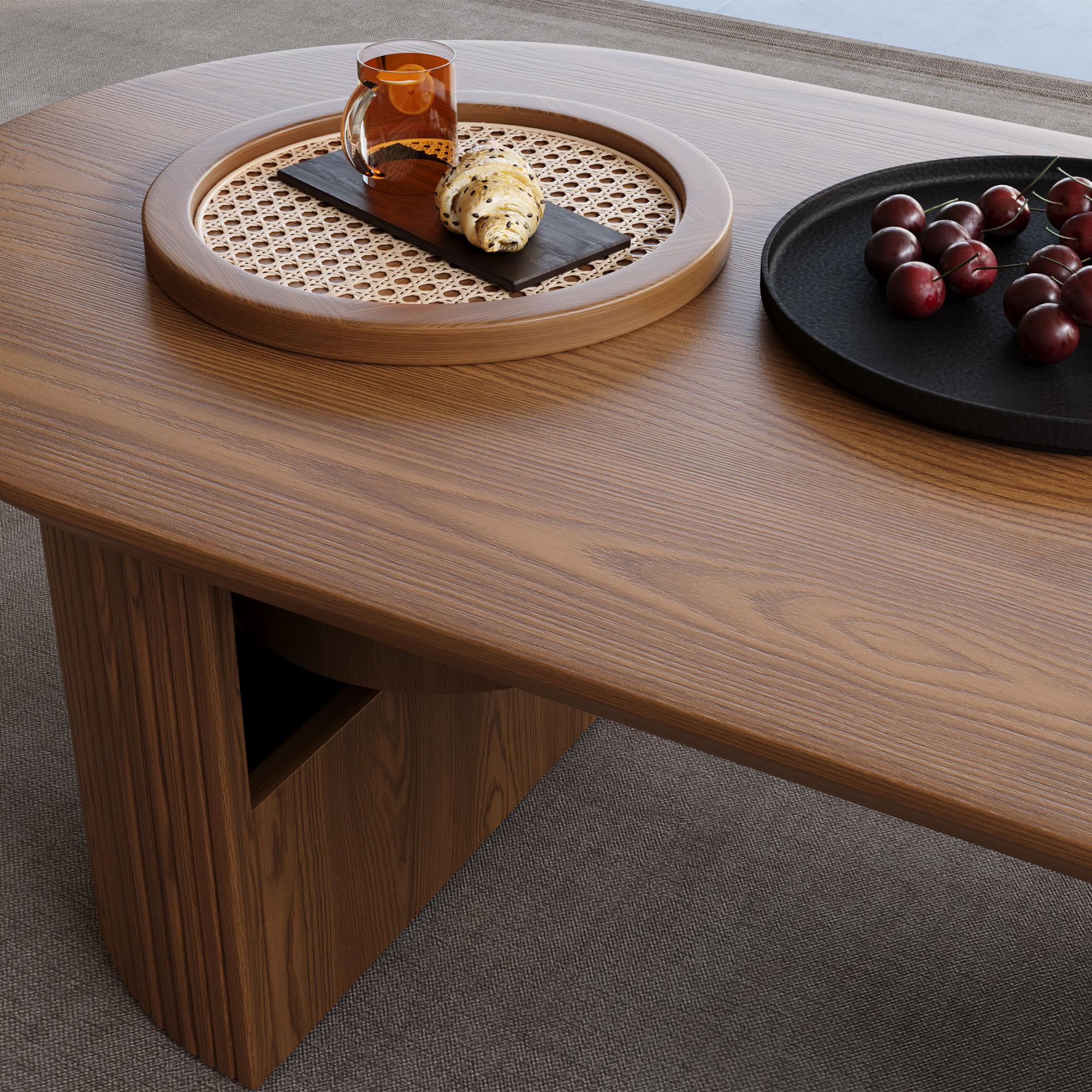 Walnut Walnut Color MDF Coffee Tables