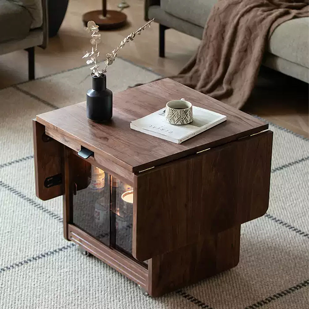 Modern Walnut Color Plywood Coffee Tables