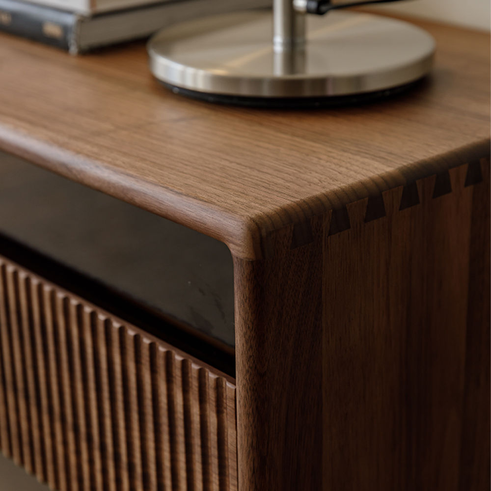 Partly Assemble Walnut Color MDF Coffee Tables