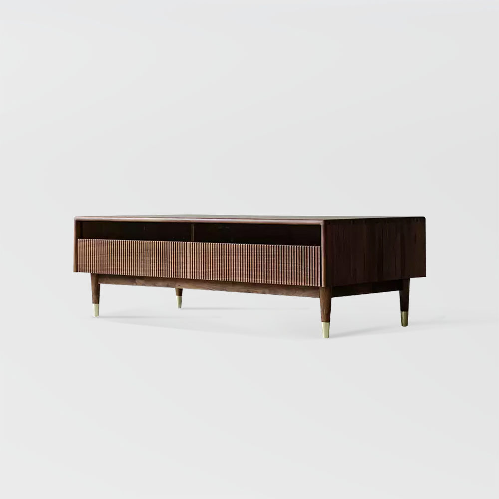 Partly Assemble Walnut Color MDF Coffee Tables
