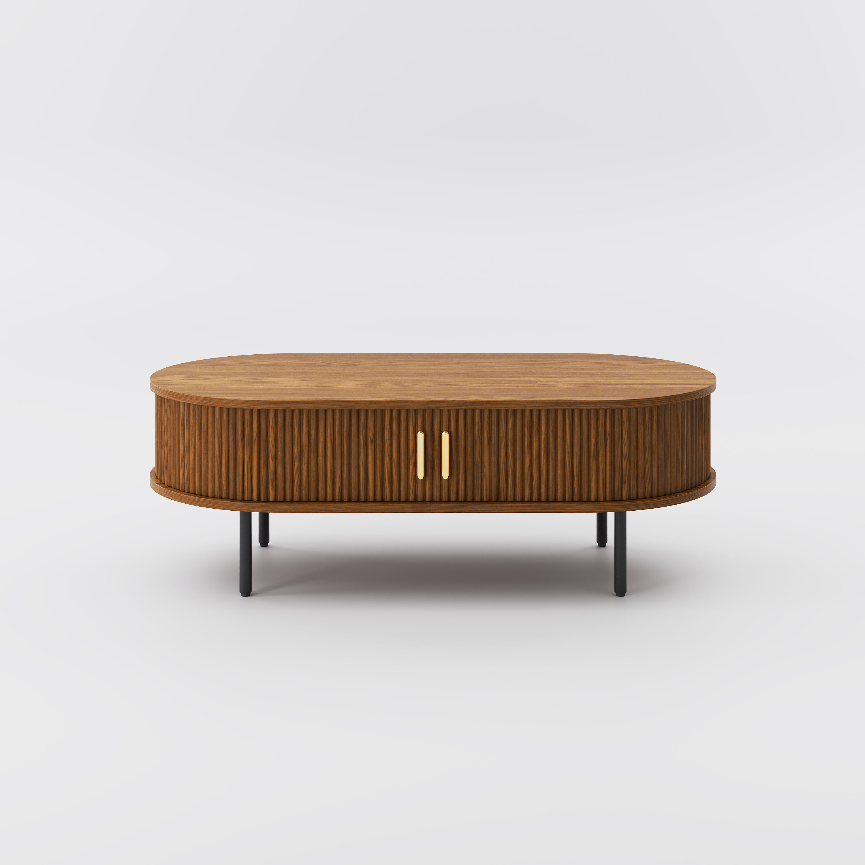 Mid Century Modern Walnut Color Plywood Coffee Tables
