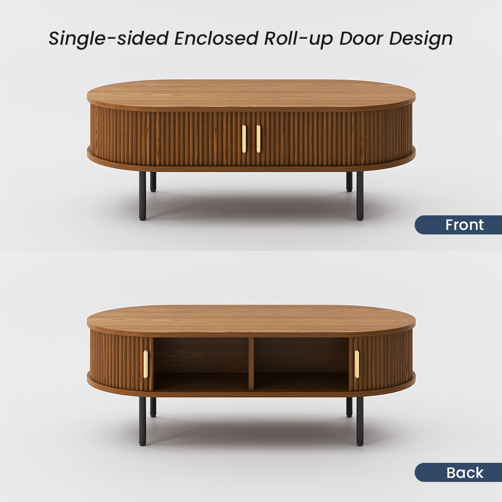 Mid Century Modern Walnut Color Plywood Coffee Tables