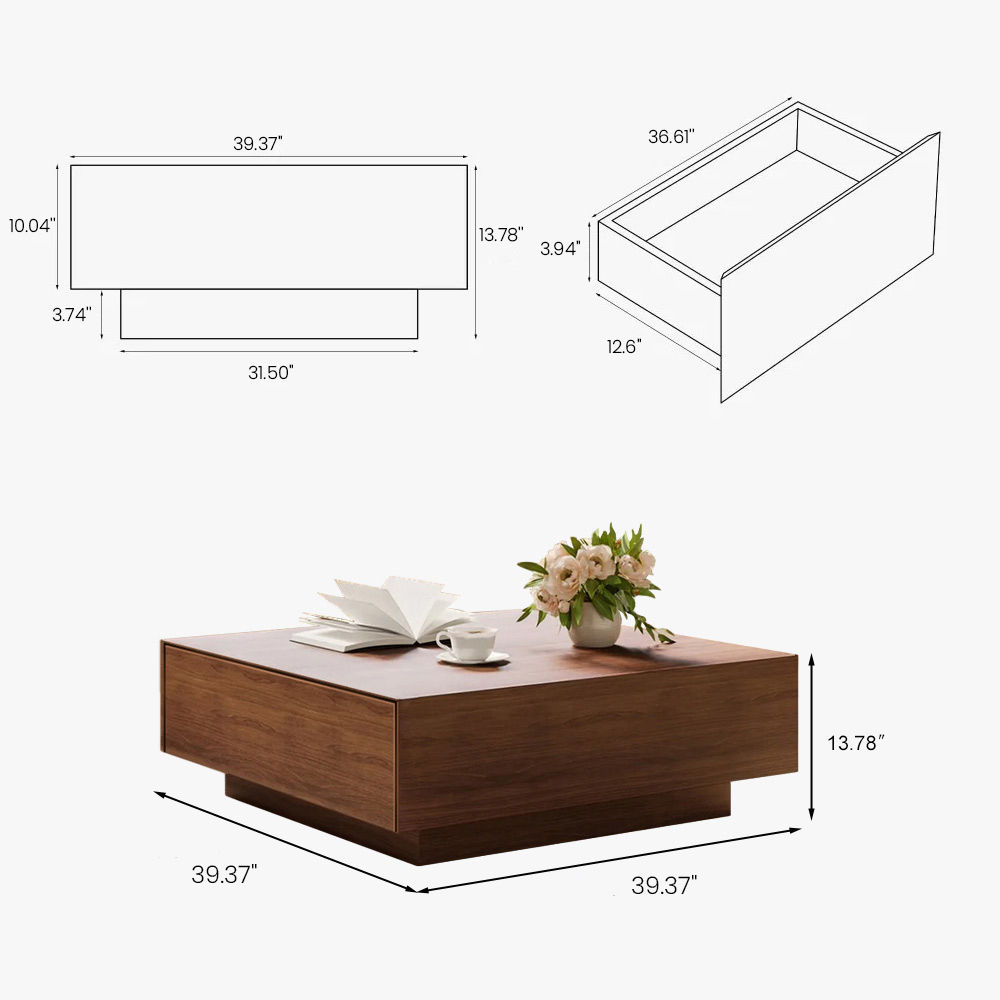 Wood Brown MDF Coffee Tables