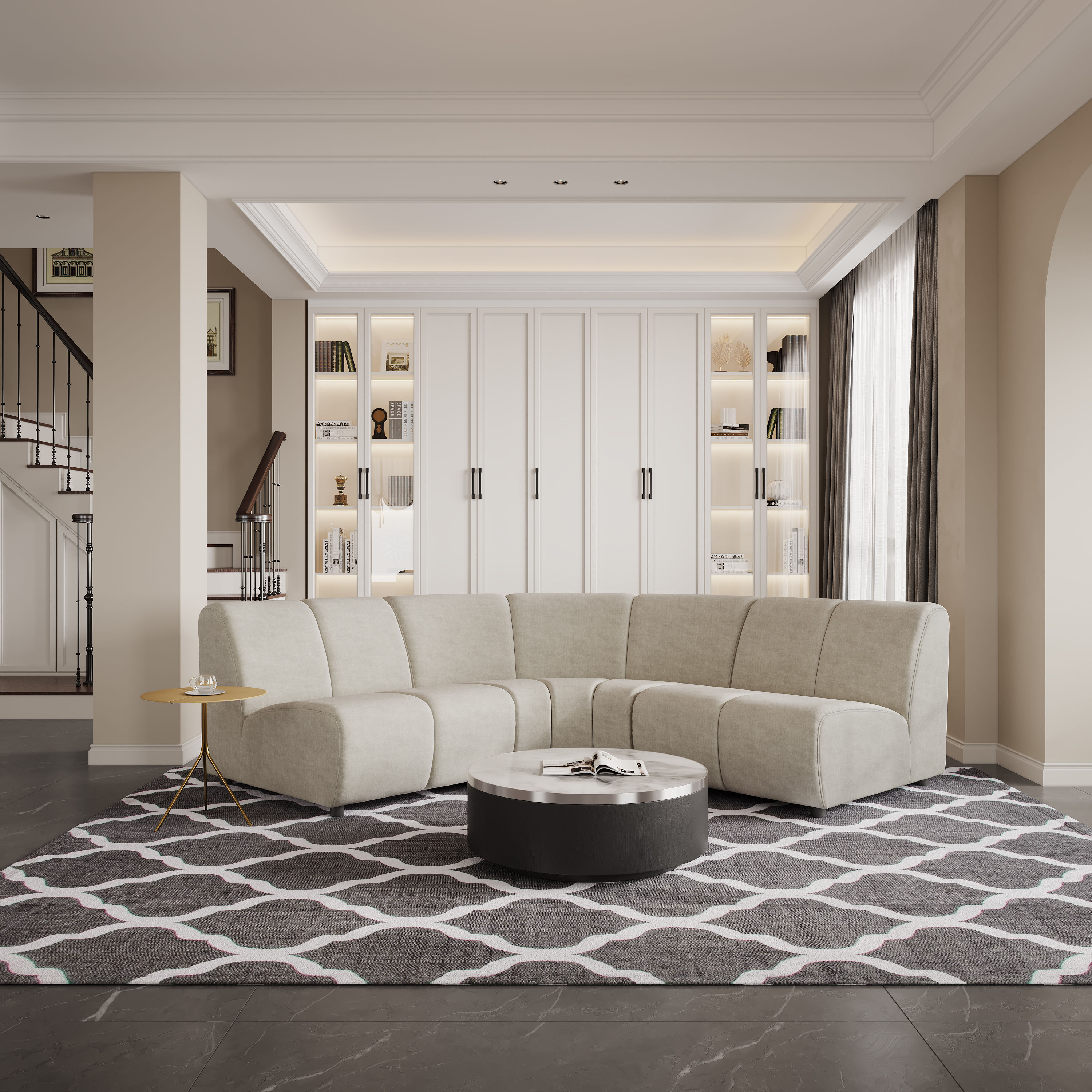 Modern Luxury Black MDF Coffee Tables