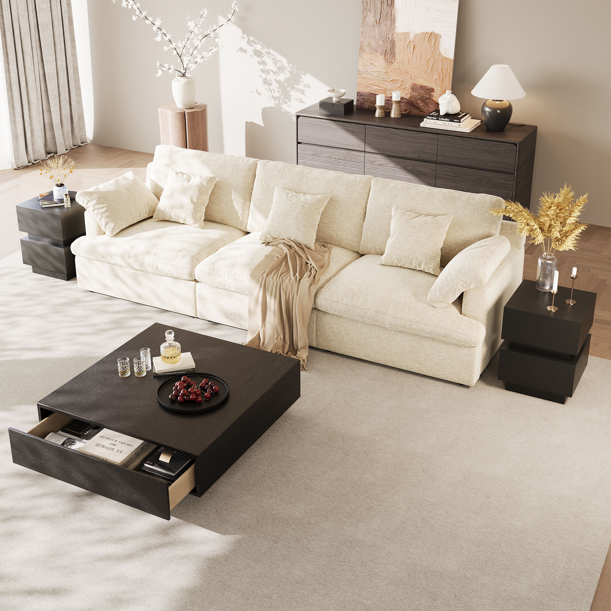 On the Ground Black MDF Coffee Tables