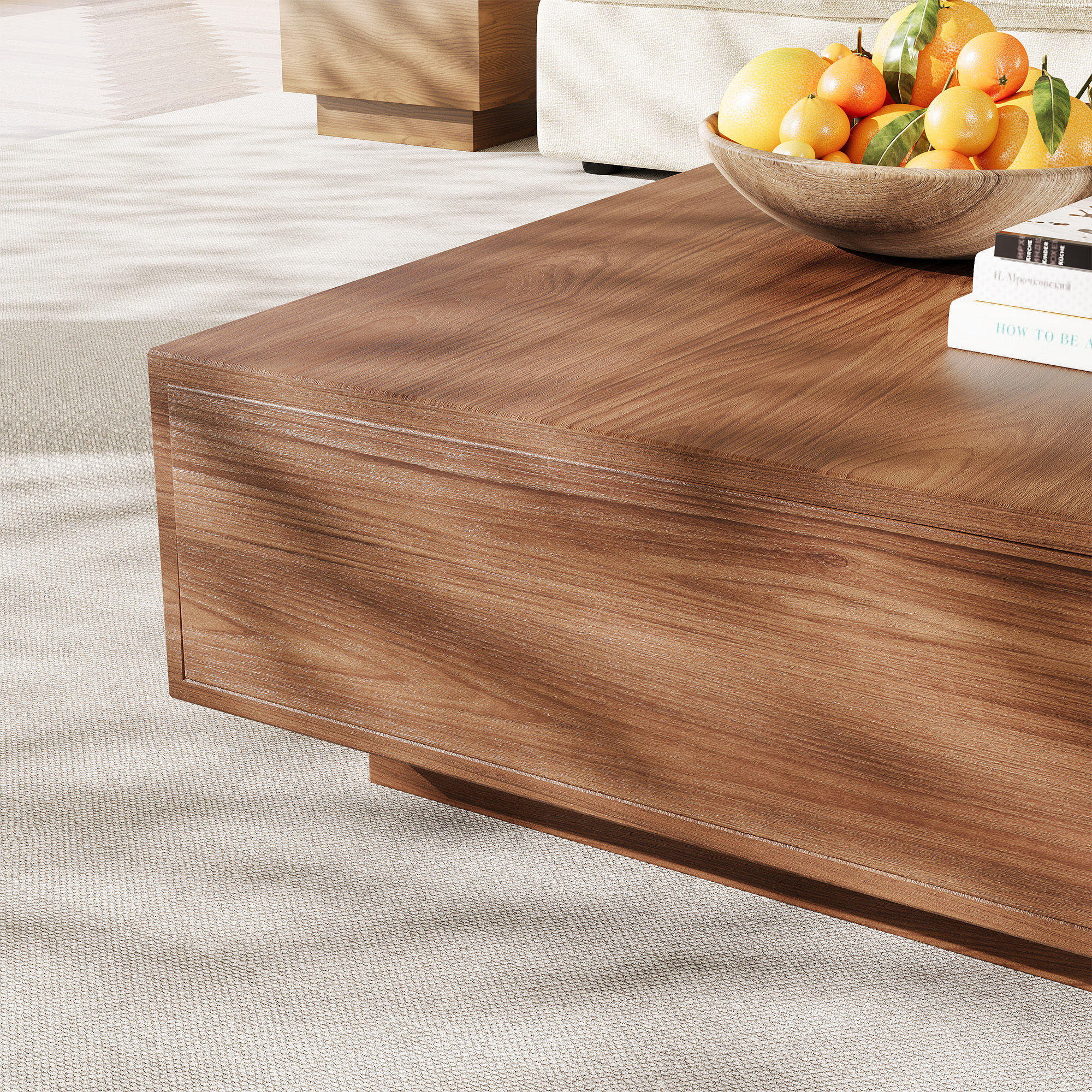 with Drawers Brown MDF Coffee Tables