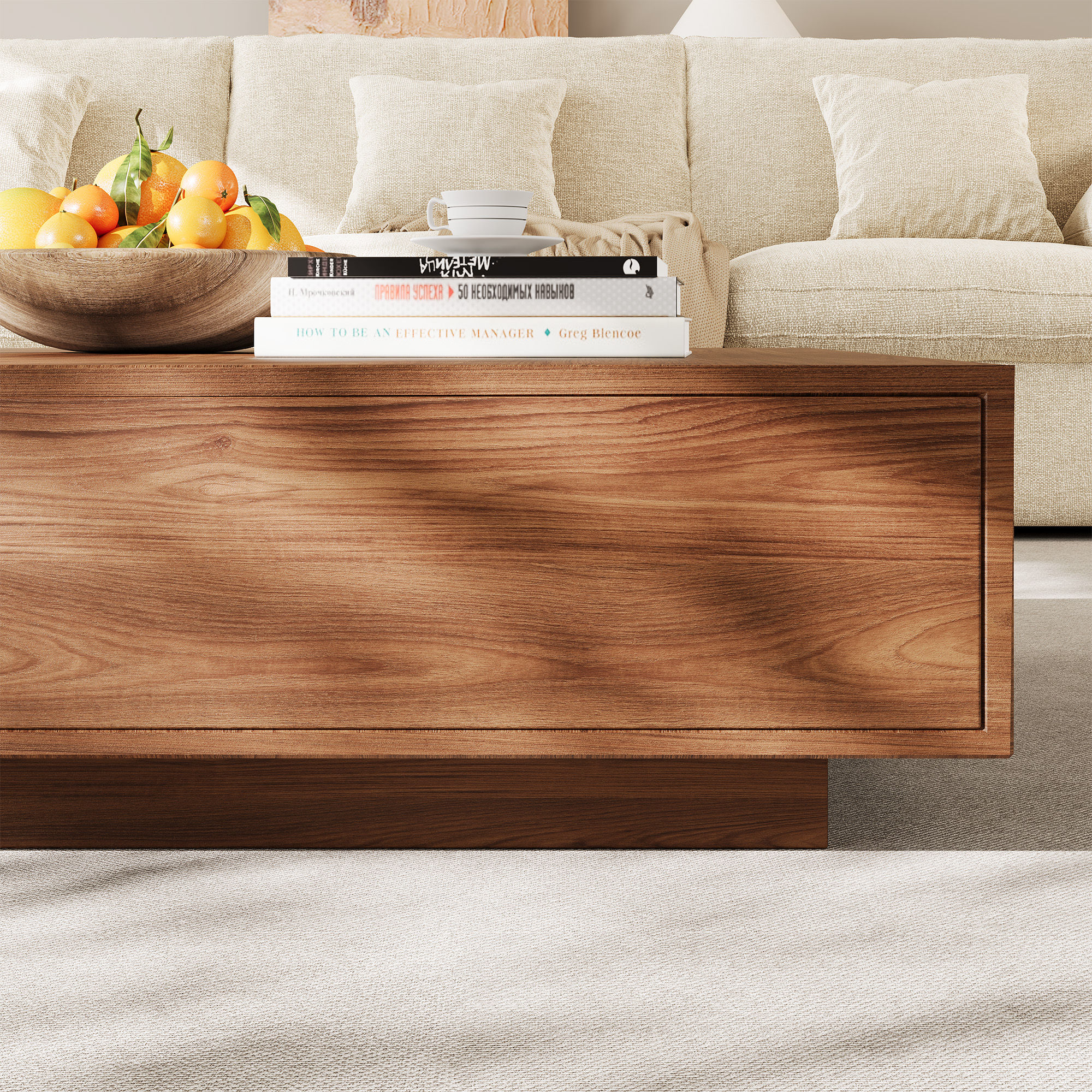 Walnut Brown MDF Coffee Tables