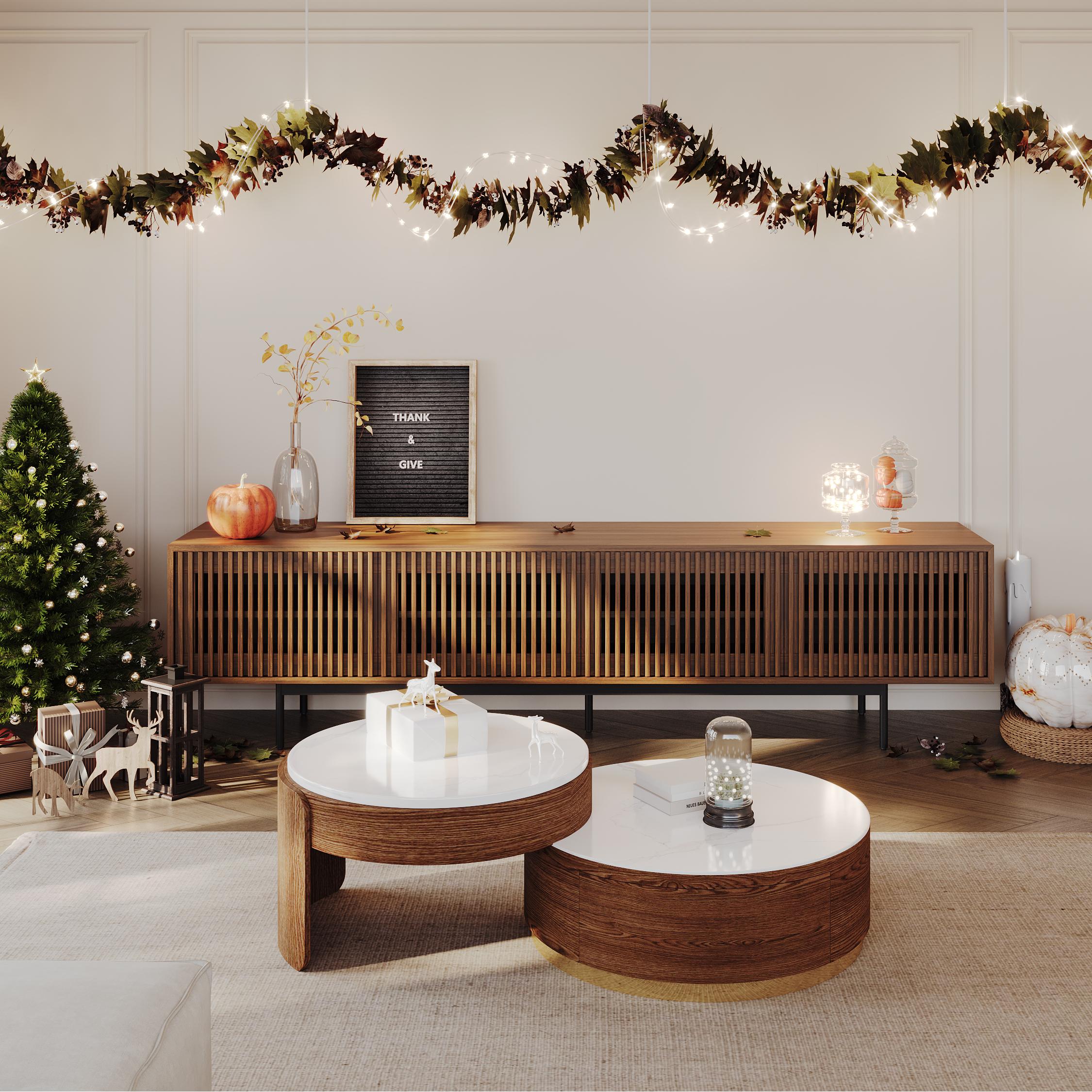 Nesting Brown MDF Coffee Tables