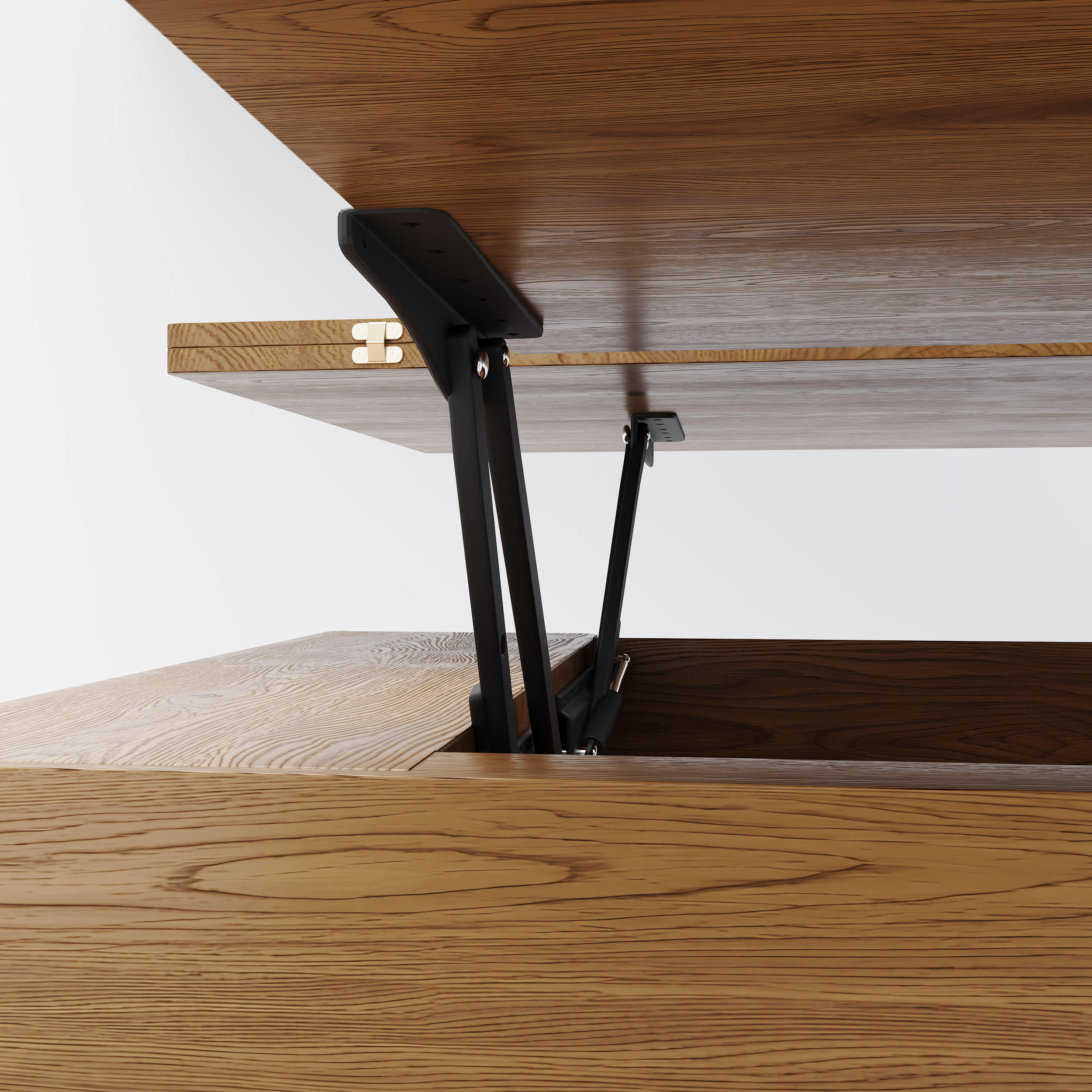 with Drawers Walnut Color MDF Coffee Tables