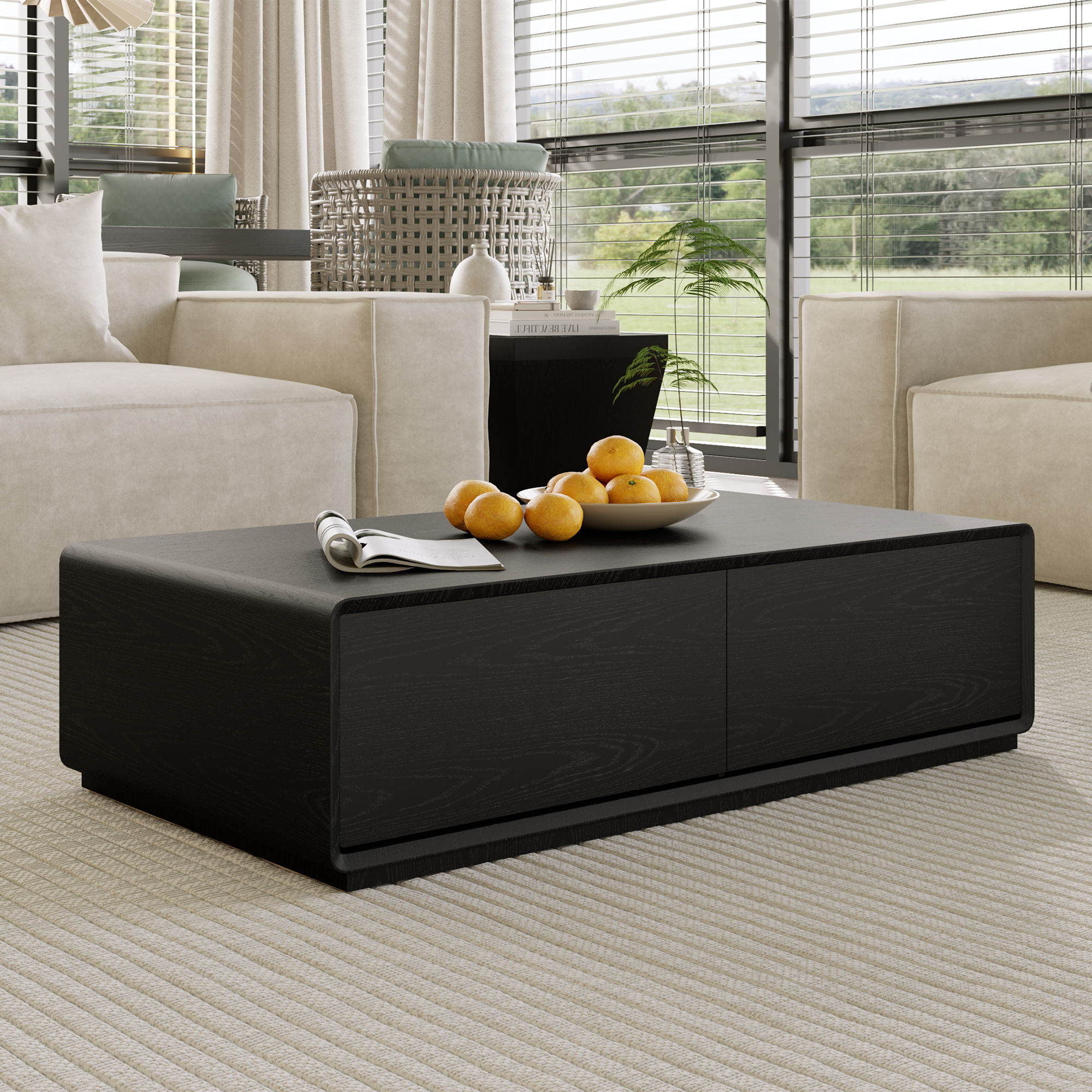 Modern Black MDF Coffee Tables