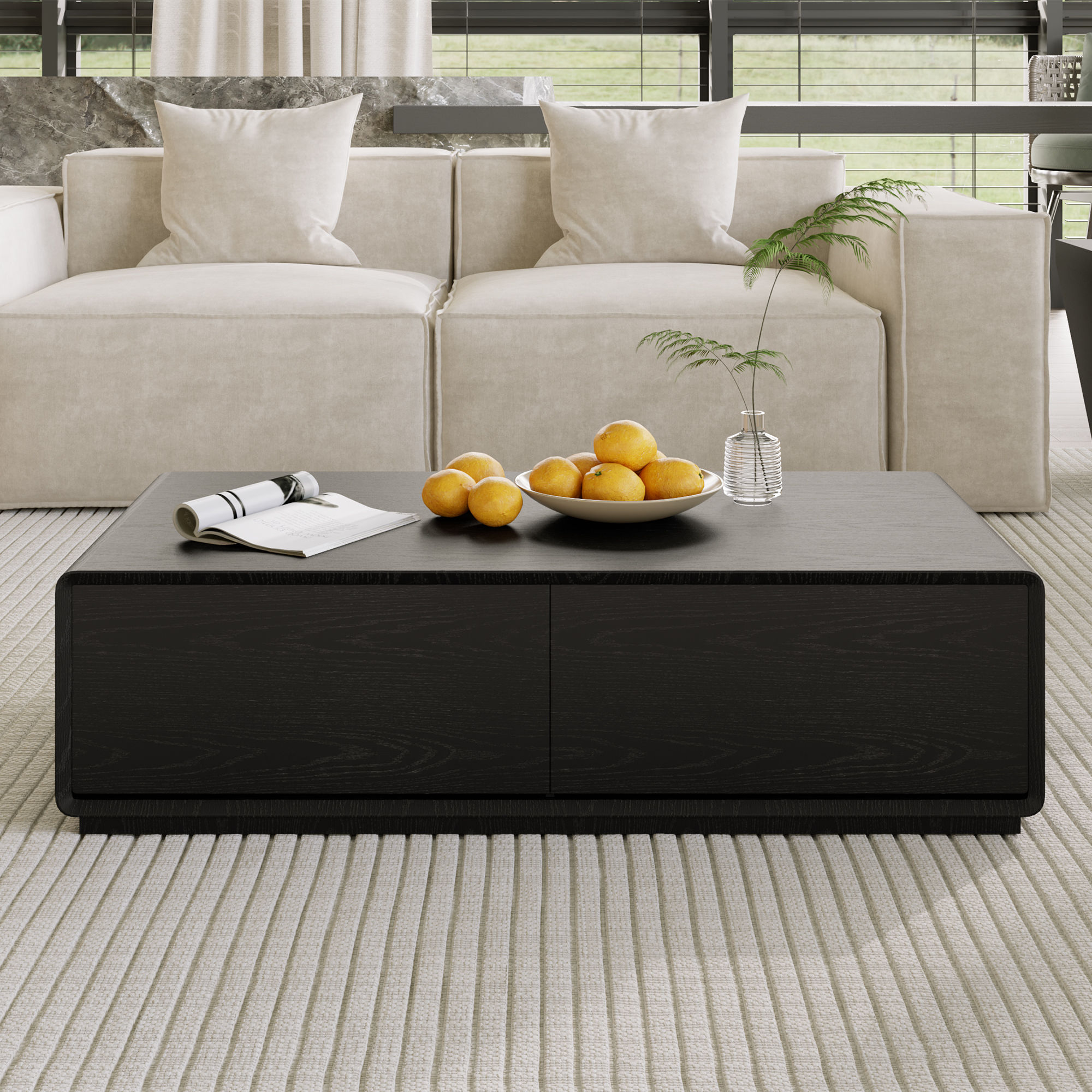 Wood Black MDF Coffee Tables