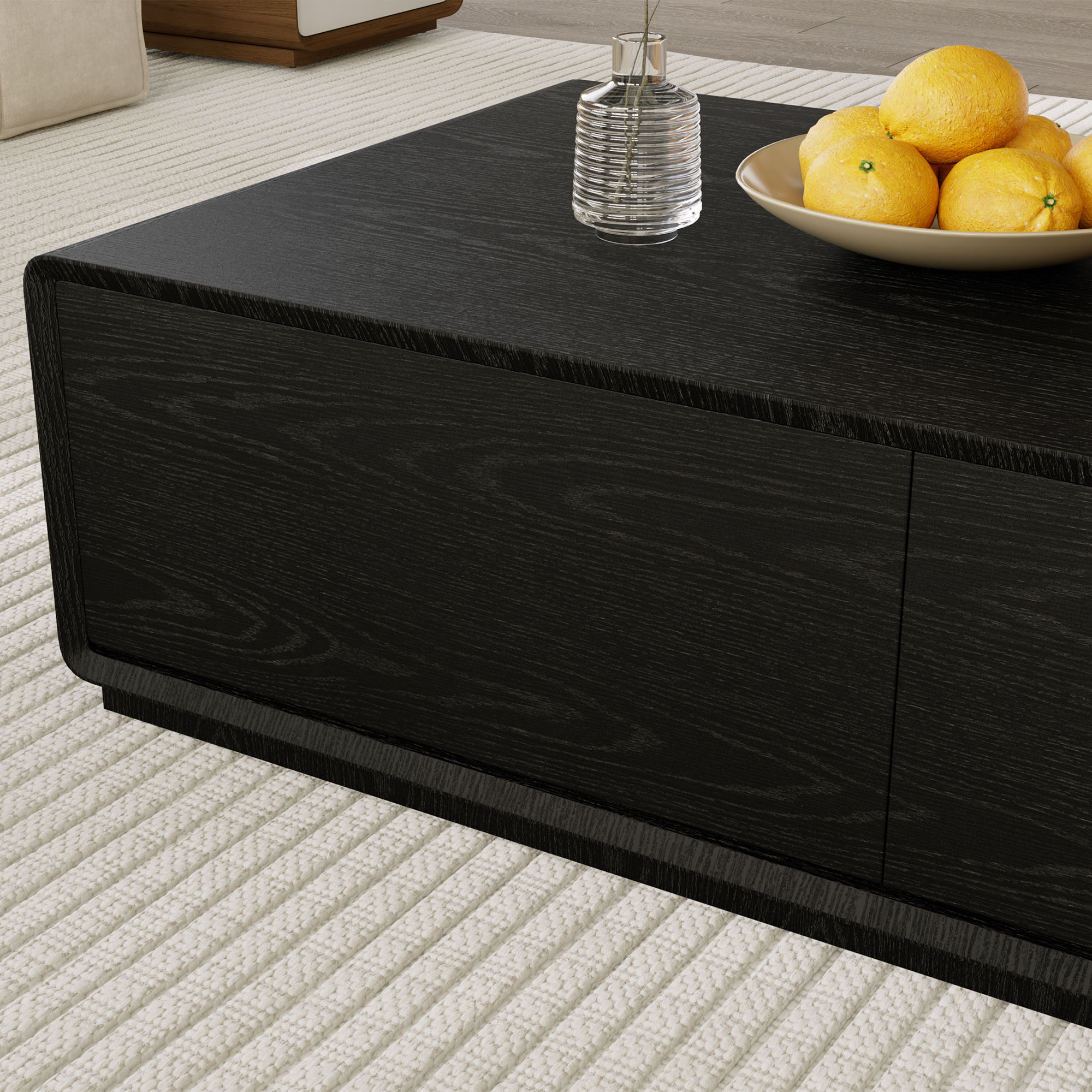 with Drawers Black MDF Coffee Tables