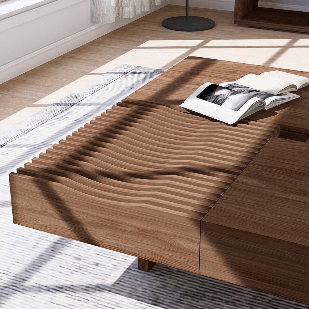with Storage Walnut MDF Coffee Tables