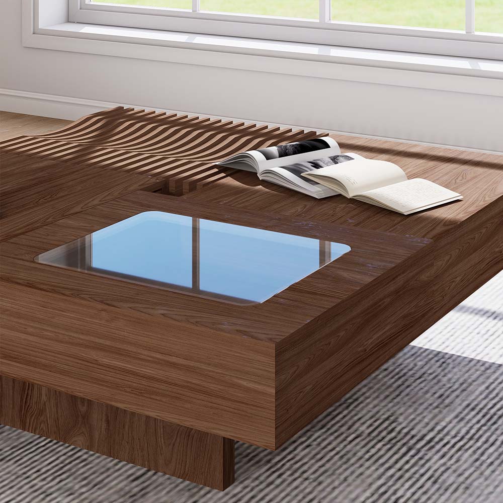 Walnut Walnut MDF Coffee Tables