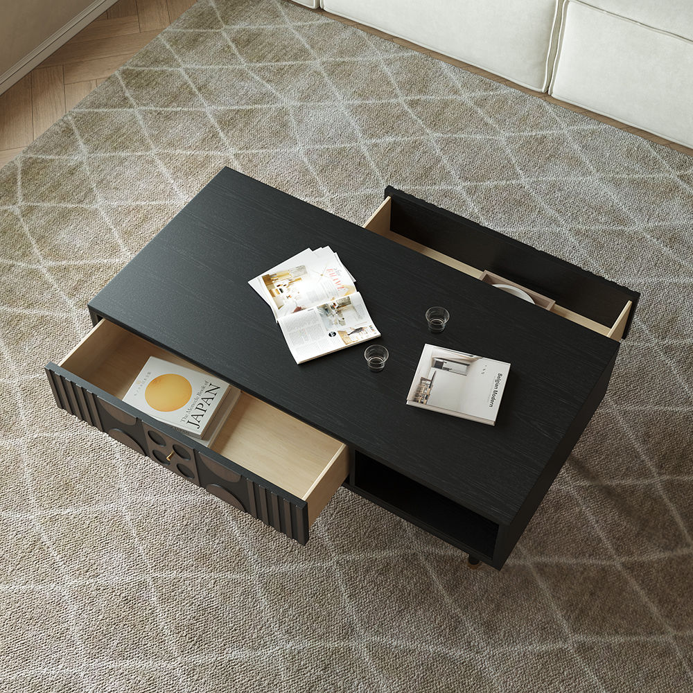 Wood Smoky Gray MDF Coffee Tables