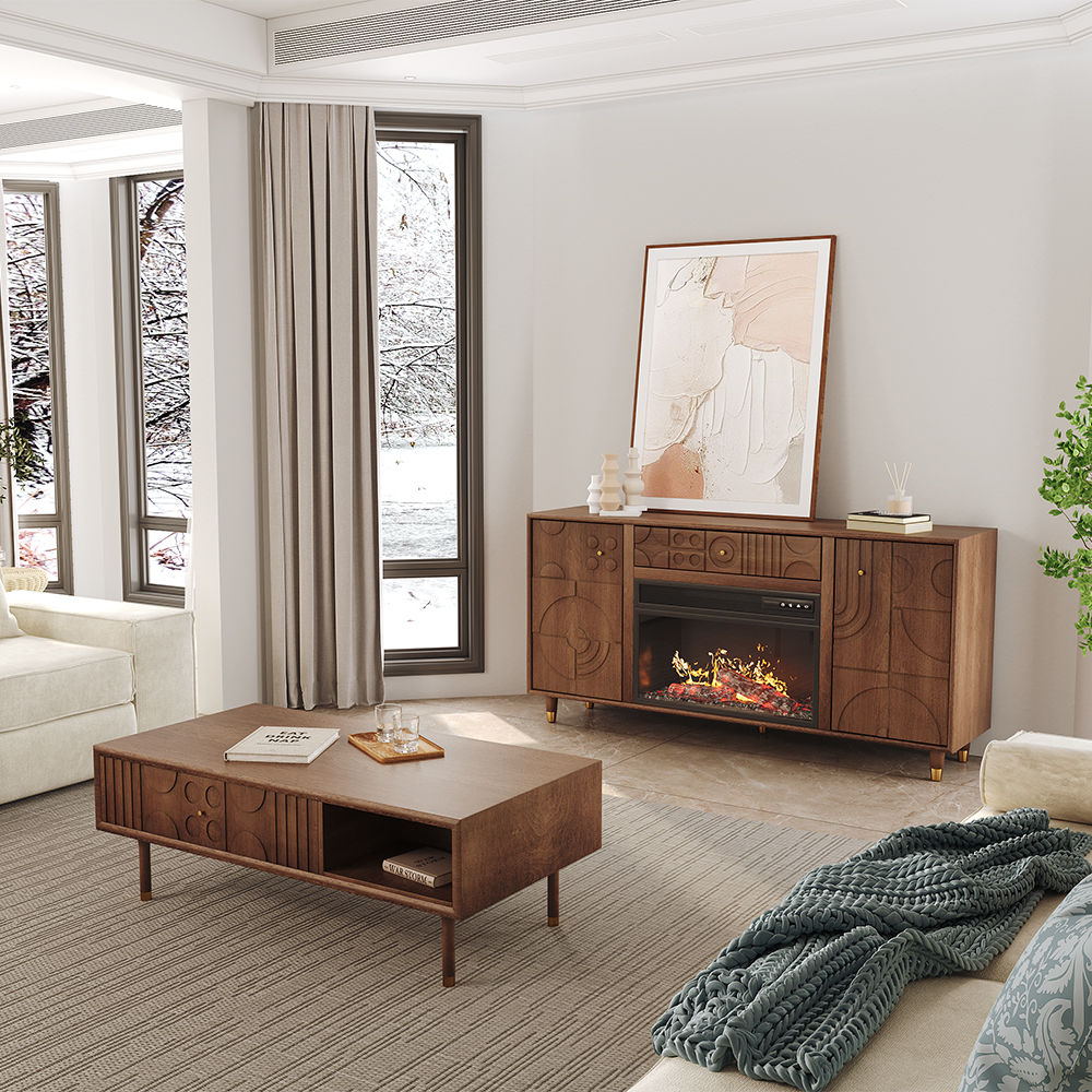 Mid Century Modern Walnut MDF Coffee Tables