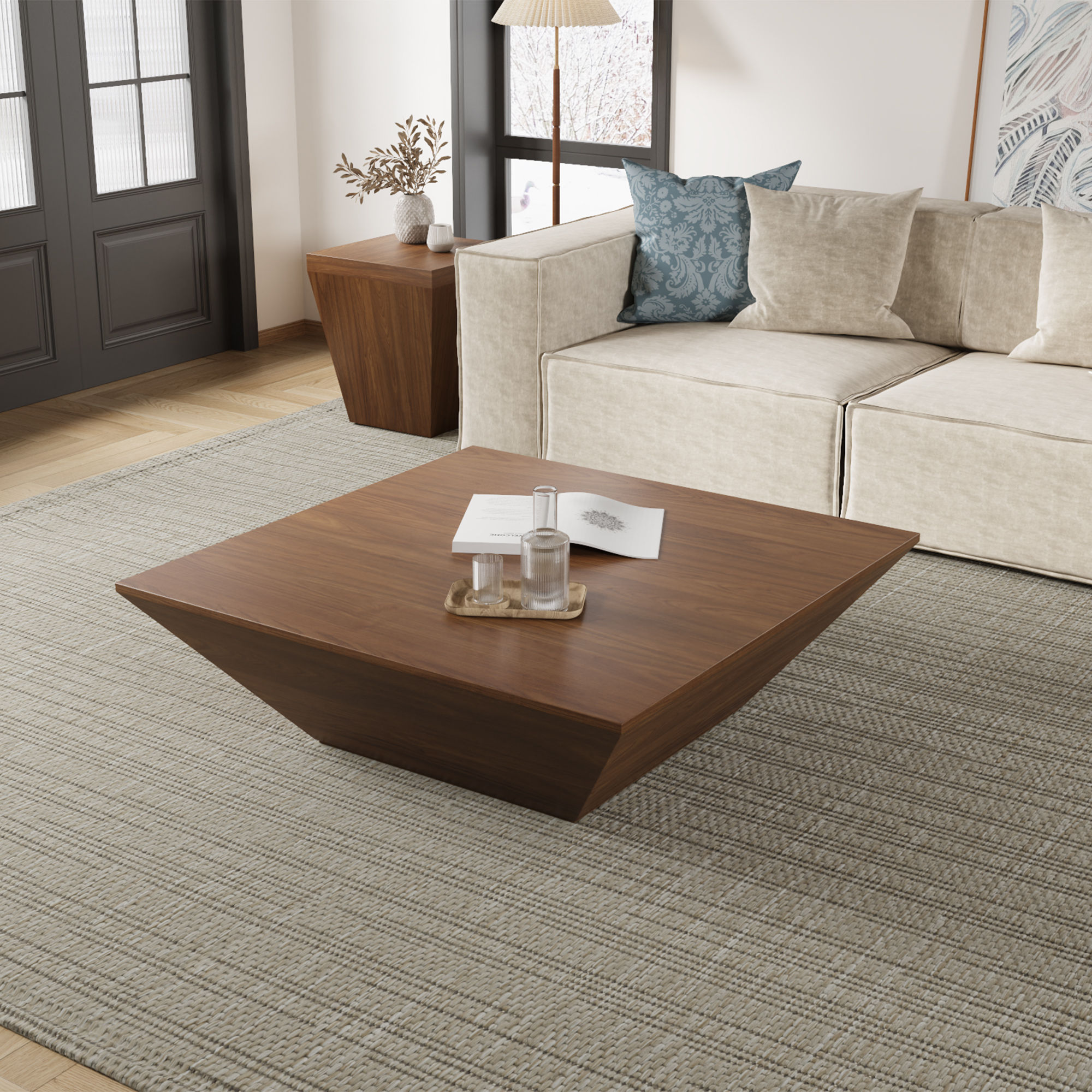 Wood Brown MDF Coffee Tables