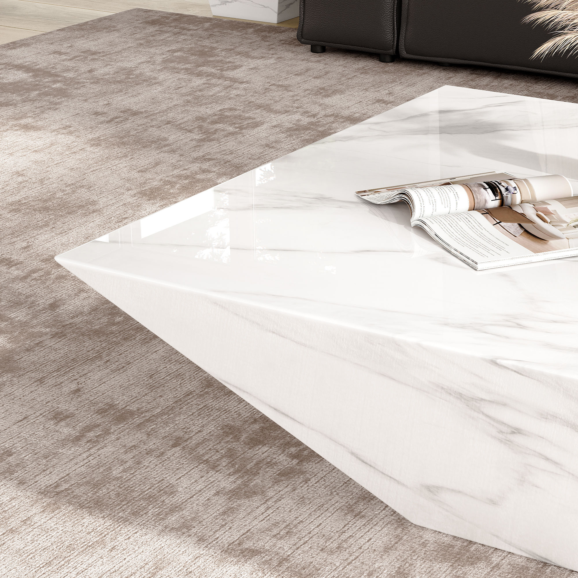 Sintered Stone White Sintered Stone Coffee Tables