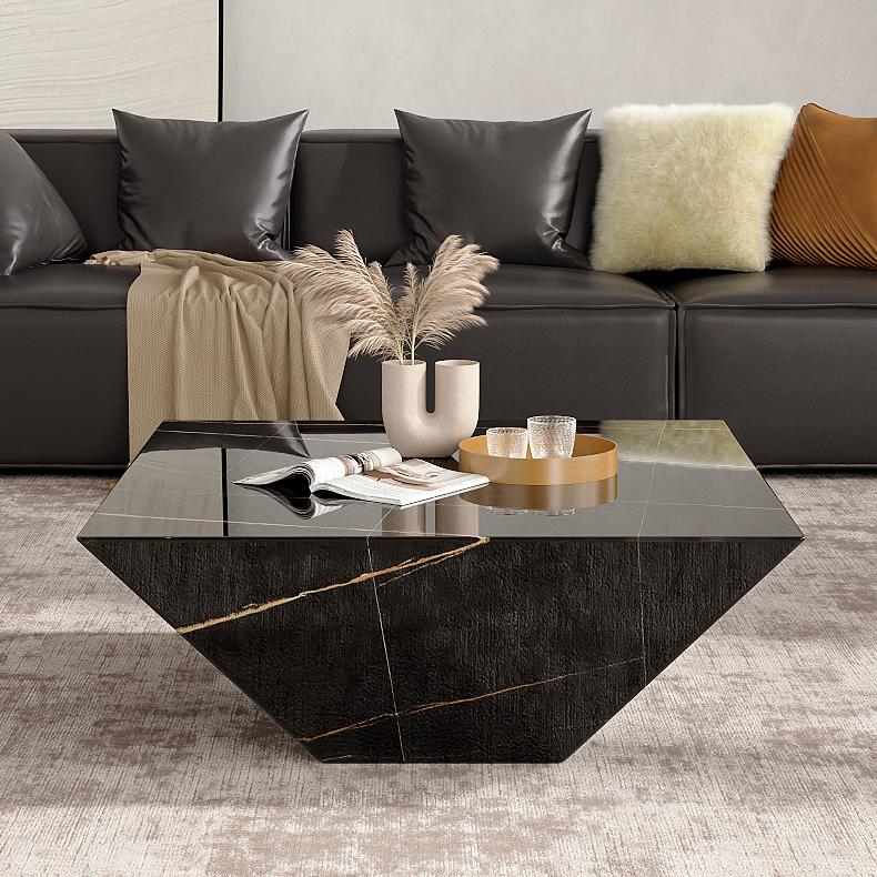 Drum Black Sintered Stone Coffee Tables