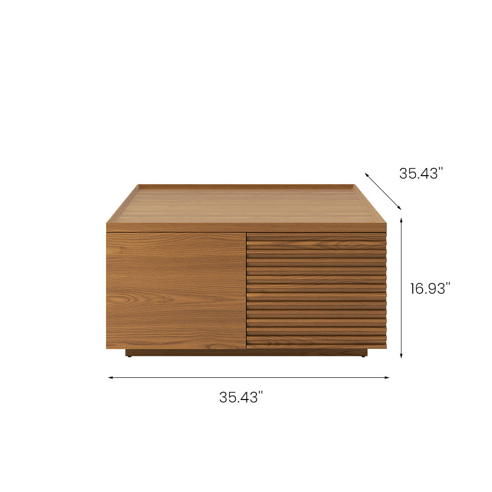 Wood Walnut Color MDF Coffee Tables
