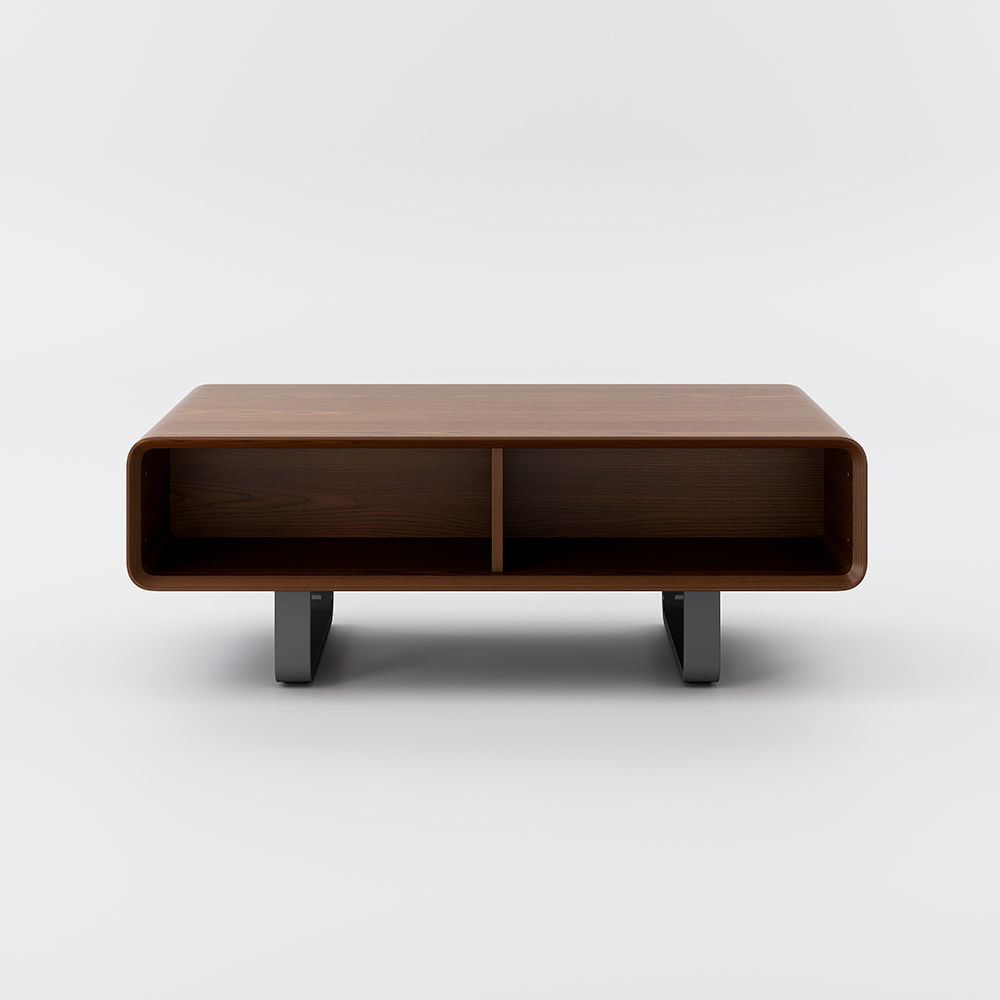Partly Assemble Walnut Color MDF Coffee Tables