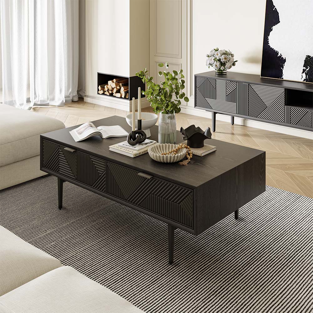 with Storage Black MDF Coffee Tables