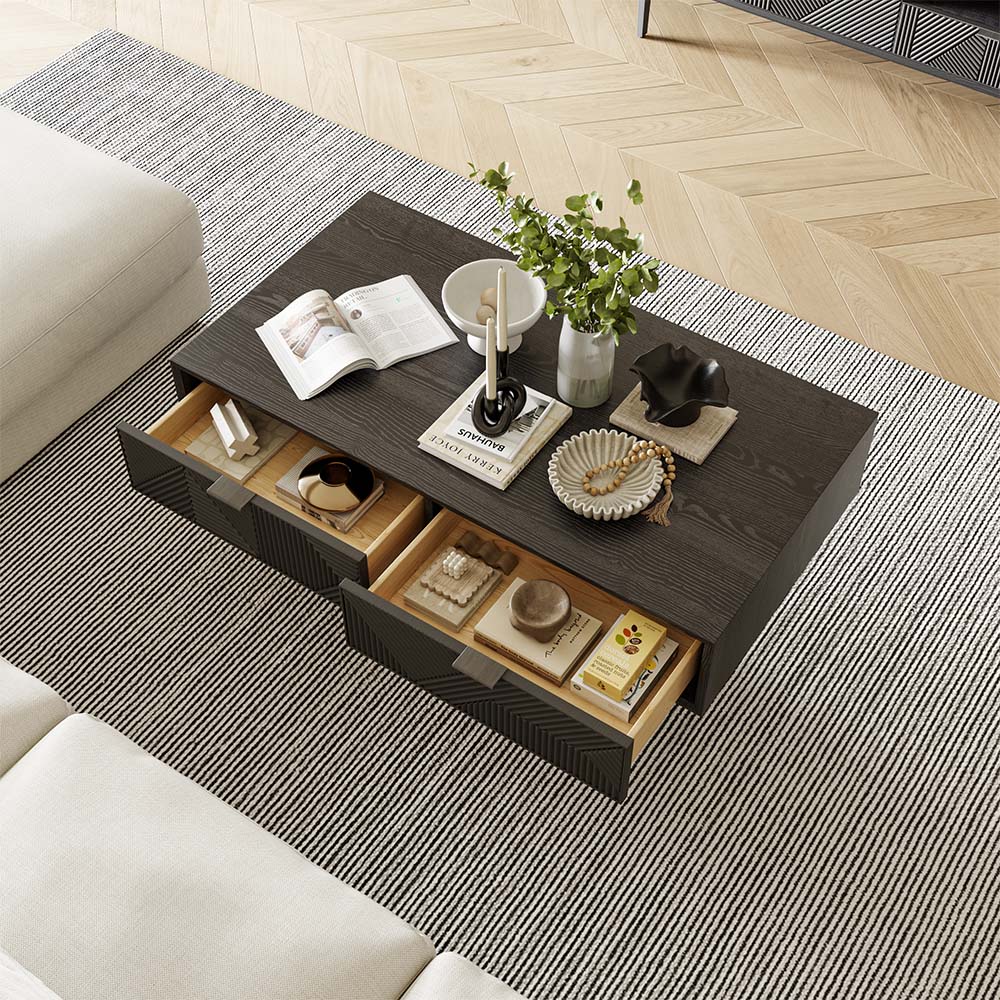 Rectangular Black MDF Coffee Tables