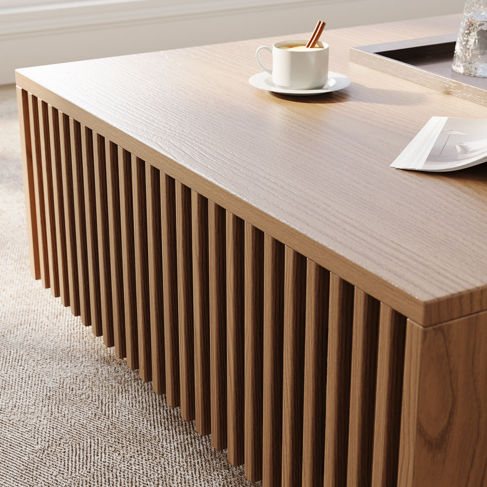 Walnut Color MDF Coffee Tables