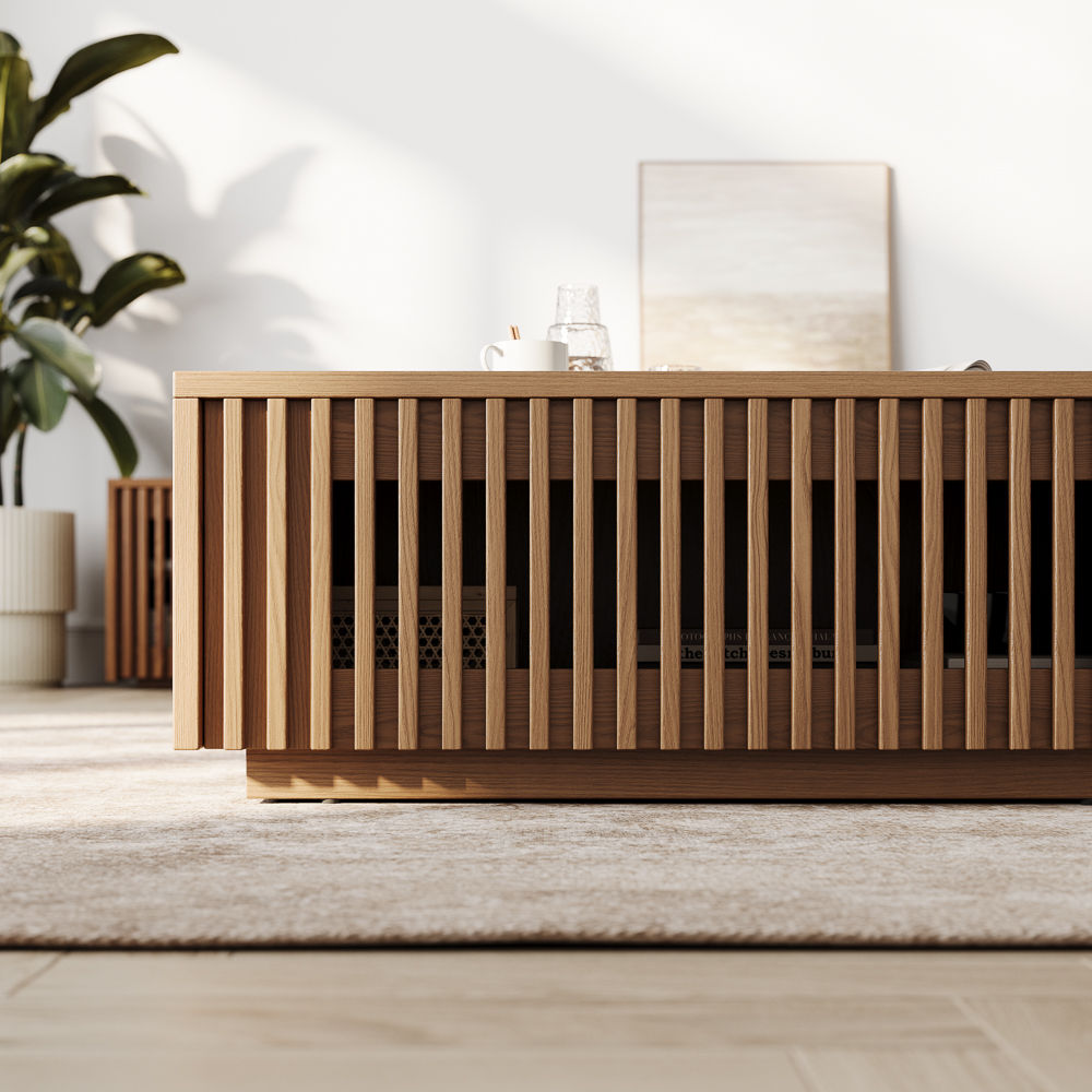 Walnut Color MDF Coffee Tables