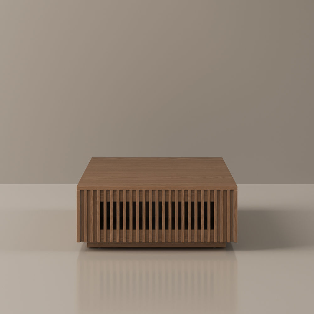 Walnut Color MDF Coffee Tables