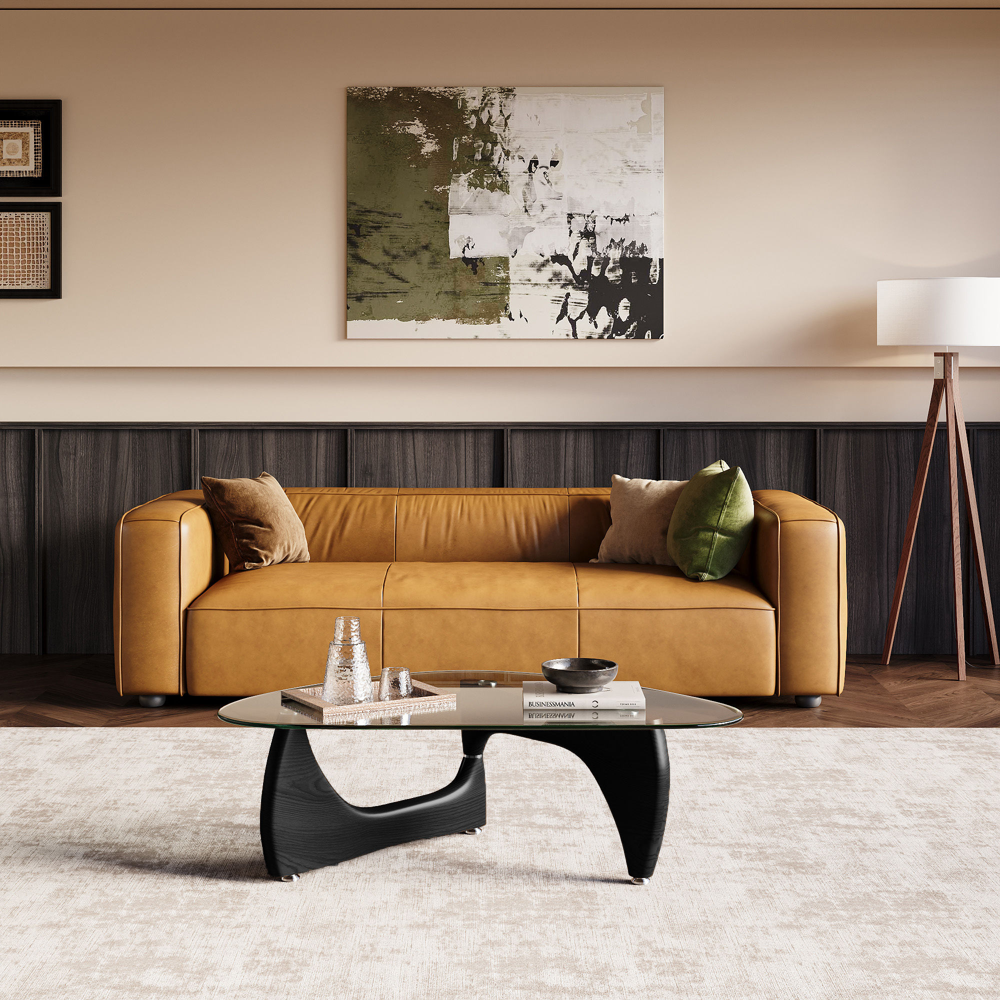 Black Ashwood & Tempered Glass Coffee Tables