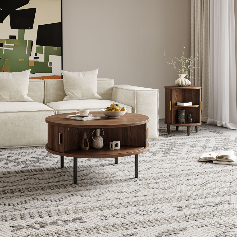 Wood Walnut Color Plywood Coffee Tables
