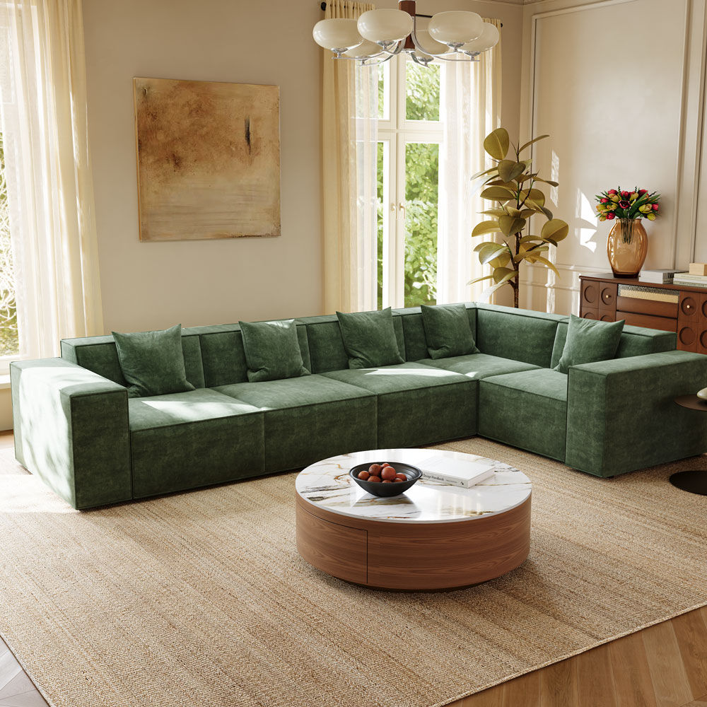 White Walnut & White MDF Coffee Tables