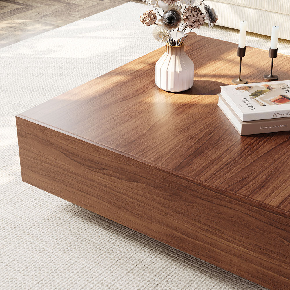Square Brown MDF Coffee Tables