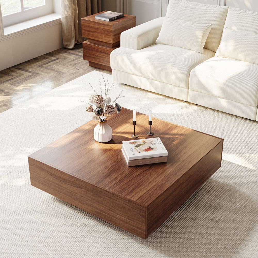 Wood Brown MDF Coffee Tables