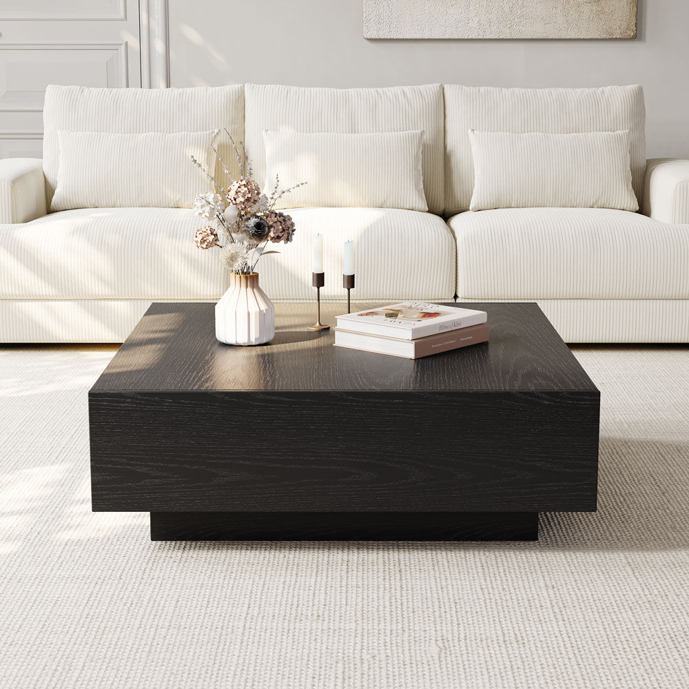 Square Black MDF Coffee Tables