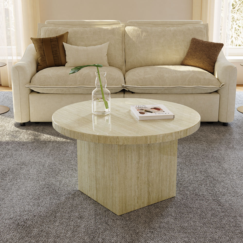 Wood Travertine Plywood Coffee Tables